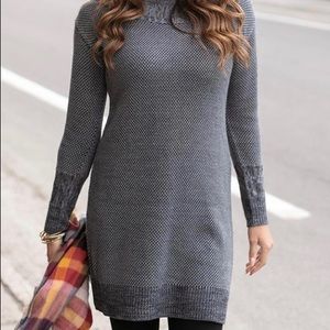 Grace & Lace pointelle sweater dress